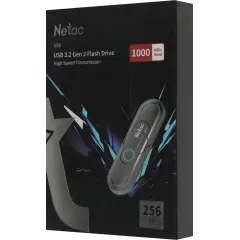 Флеш Диск Netac 256GB US9 NT03US9C-256G-32TA USB3.2 серый