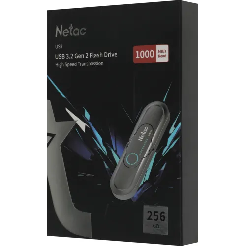 Флеш Диск Netac 256GB US9 NT03US9C-256G-32TA USB3.2 серый