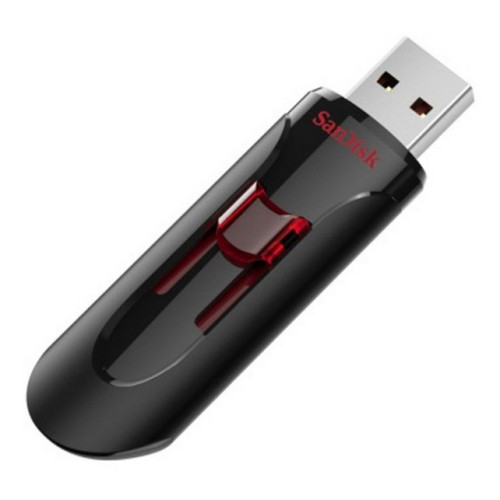 Флеш Диск Sandisk 256Gb Cruzer Glide SDCZ600-256G-G35 USB3.0 черный/красный