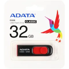 Флеш Диск A-Data 32Gb Classic C008 AC008-32G-RKD USB2.0 красный/черный