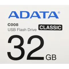 Флеш Диск A-Data 32Gb Classic C008 AC008-32G-RKD USB2.0 красный/черный