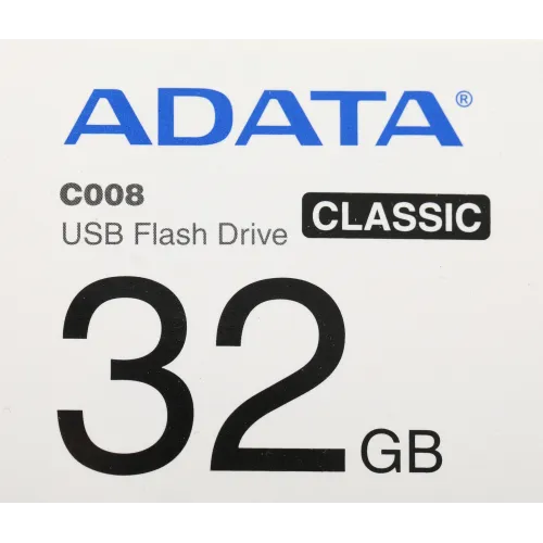 Флеш Диск A-Data 32Gb Classic C008 AC008-32G-RKD USB2.0 красный/черный