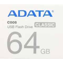 Флеш Диск A-Data 64GB Classic C008 AC008-64G-RWE USB2.0 синий/белый