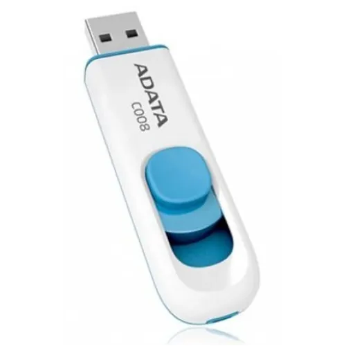 Флеш Диск A-Data 64GB Classic C008 AC008-64G-RWE USB2.0 синий/белый