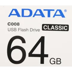 Флеш Диск A-Data 64GB Classic C008 AC008-64G-RKD USB2.0 красный/черный