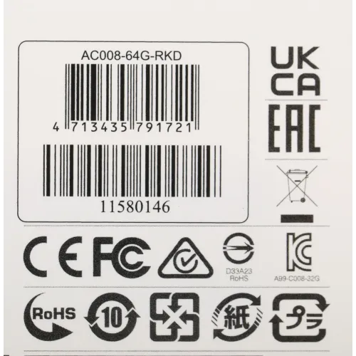 Флеш Диск A-Data 64GB Classic C008 AC008-64G-RKD USB2.0 красный/черный