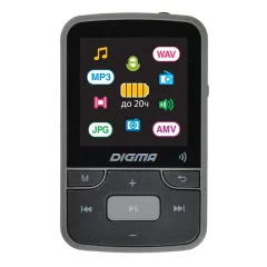 Плеер Hi-Fi Flash Digma Z4 BT 16Gb черный/1.5"/FM/microSDHC/clip