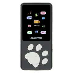 Плеер Hi-Fi Flash Digma S4 8Gb черный/серый/1.8"/FM/microSDHC