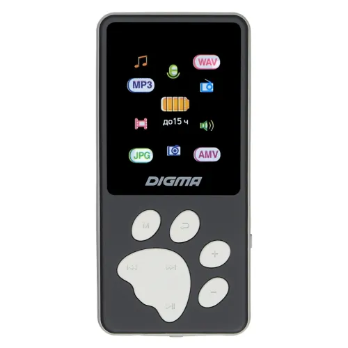 Плеер Hi-Fi Flash Digma S4 8Gb черный/серый/1.8"/FM/microSDHC