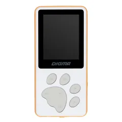 Плеер Hi-Fi Flash Digma S4 8Gb белый/оранжевый/1.8"/FM/microSDHC