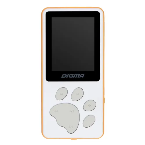 Плеер Hi-Fi Flash Digma S4 8Gb белый/оранжевый/1.8"/FM/microSDHC