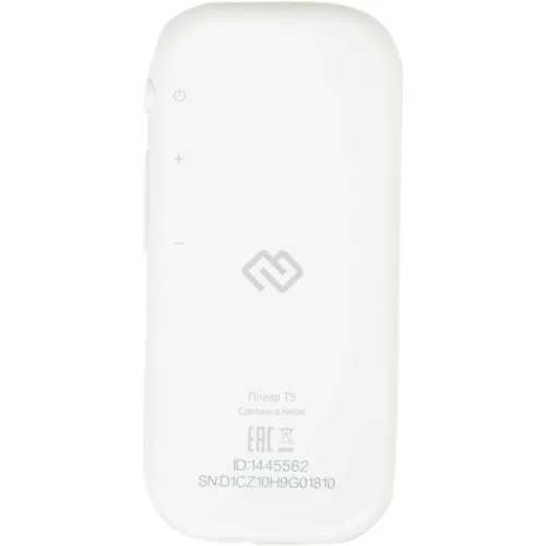 Плеер Hi-Fi Flash Digma T5 BT 16Gb белый/1.54"/FM/microSDHC