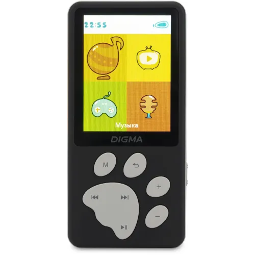 Плеер Hi-Fi Flash Digma S5 8Gb черный/серый/2.4"/FM/microSD/microSDHC