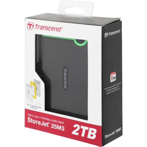Жесткий диск Transcend USB3.0 2TB TS2TSJ25M3S StoreJet 25M3S (5400rpm) 2.5" серый