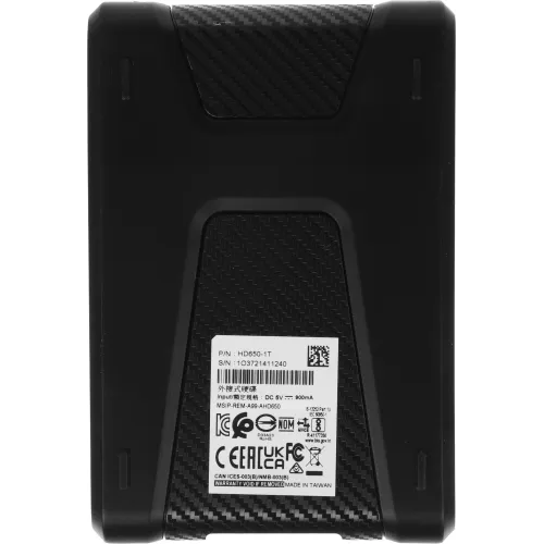 Жесткий диск A-Data USB3.0 1TB AHD650-1TU31-CBK AHD650 DashDrive Durable 2.5" черный