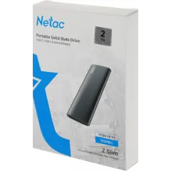 Накопитель SSD Netac USB-C 2TB NT01ZSLIM-002T-32BK Z Slim черный