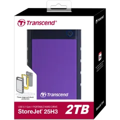 Жесткий диск Transcend USB3.0 2TB TS2TSJ25H3P StoreJet 25H3P (5400rpm) 2.5" фиолетовый