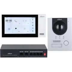 Комплект домофона Dahua DHI-KTP01L(S) черный