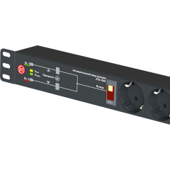 АВР Elemy ATS-1602 1U 19" ввод:2xIEC C14 выход:6xSchuko8A черный