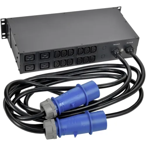 АВР ITK ATS-16-1U-0 1U 19" ввод:1x2P+PE выход:2x2P+PE16A черный