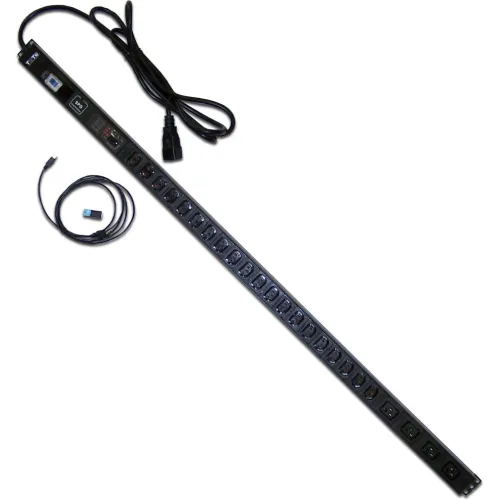 Блок распределения питания Lanmaster TWT-PDVM-4C9-20C3-I9 верт.размещ. 4xC19 20xC13 с мониторингом 32A IEC 309 3м