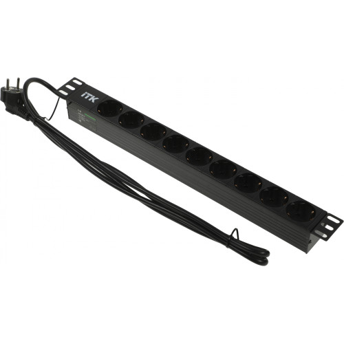 Блок распределения питания ITK PH22-9D1-P гор.размещ. 9xSchuko базовые 16A Schuko 2м