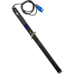 Блок распределения питания Lanmaster TWT-PDVMT1-6X18-32A верт.размещ. 6xC19 18xC13 с мониторингом 32A IEC 309 3м