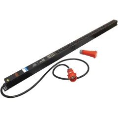 Блок распределения питания Powercom PDU-32AVMS24-18C3-6C9-3P верт.размещ. 18xC13 6xC19 с сетевым мониторингом 3x32A EN 60309 2м