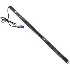 Блок распределения питания Lanmaster TWT-PDVMT1-6X36-32A верт.размещ. 6xC19 36xC13 с мониторингом 32A IEC 309 3м