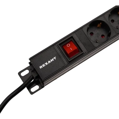 Блок распределения питания Rexant 04-0204-2 верт.размещ. 12xSchuko базовые 16A Schuko 2м