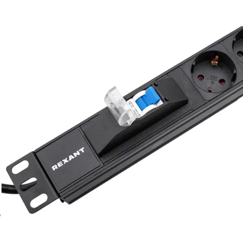 Блок распределения питания Rexant 04-0103-1 гор.размещ. 6xSchuko базовые 16A Schuko 2м