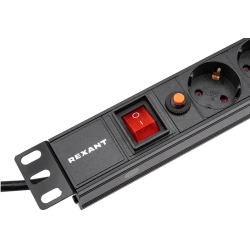 Блок распределения питания Rexant 04-0102-1 гор.размещ. 6xSchuko базовые 16A Schuko 2м