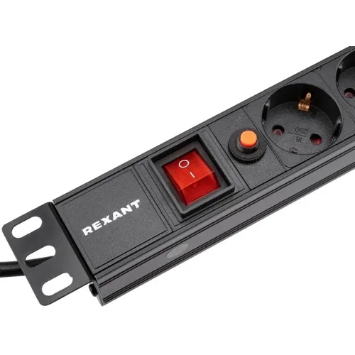 Блок распределения питания Rexant 04-0104-1 гор.размещ. 8xSchuko базовые 16A Schuko 2м