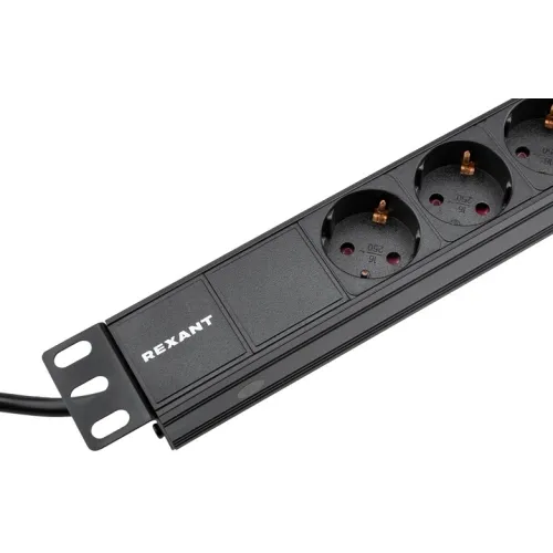 Блок распределения питания Rexant 04-0105-1 гор.размещ. 9xSchuko базовые 16A Schuko 2м