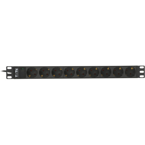 Блок распределения питания Lanmaster TWT-PDU19-10A9P4-3.0 гор.размещ. 9xSchuko базовые 10A C14 3м
