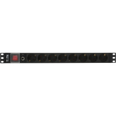 Блок распределения питания Lanmaster TWT-PDU19-10A8P гор.размещ. 8xSchuko базовые 10A
