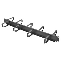 Кабельный органайзер Горизонтальный ЦМО ГКО-1-9-9005 двухсторонний кольца 1U шир.:19" глуб.:145.2мм