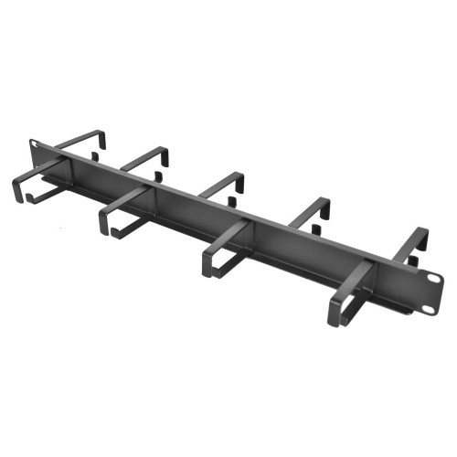 Кабельный органайзер Горизонтальный ЦМО ГКО-1-9-9005 двухсторонний кольца 1U шир.:19" глуб.:145.2мм