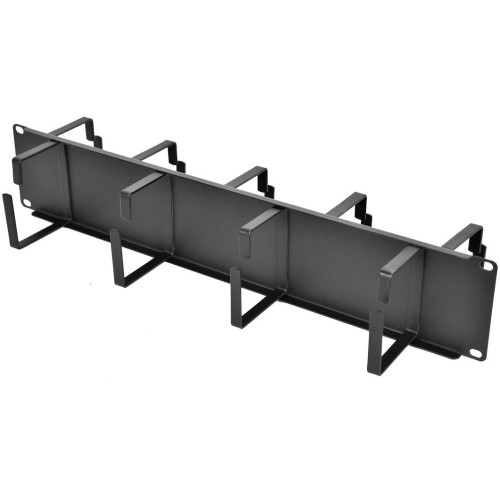 Кабельный органайзер Горизонтальный ЦМО ГКО-2-9-9005 двухсторонний кольца 2U шир.:19" глуб.:145.2мм