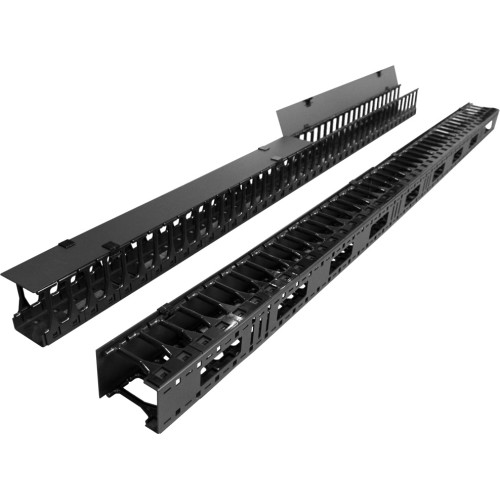 Кабельный органайзер вертикальный Lanmaster TWT-CBB-DVO-42U/M односторонний пальцы 42U шир.:19" глуб.:155мм (упак.:2шт)