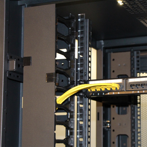 Кабельный органайзер вертикальный Lanmaster TWT-CBB-DVO-42U/M односторонний пальцы 42U шир.:19" глуб.:155мм (упак.:2шт)