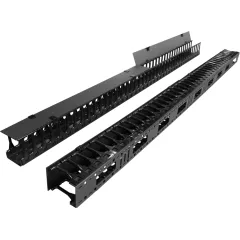 Кабельный органайзер вертикальный Lanmaster TWT-CBB-DVO-47U/M односторонний пальцы 47U шир.:19" глуб.:155мм (упак.:2шт)