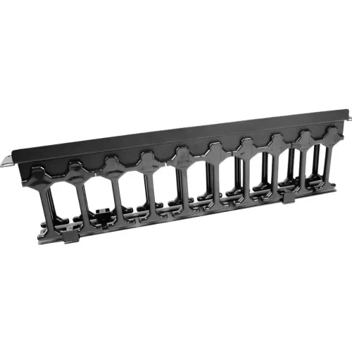 Кабельный органайзер горизонтальный ЦМО ГКО-П-1-9005 пальцы 1U шир.:19" глуб.:116мм