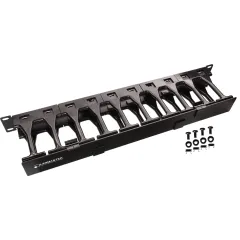 Кабельный органайзер горизонтальный Lanmaster LAN-ORG-PF/S-2U односторонний пальцы 2U шир.:19"