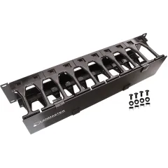 Кабельный органайзер горизонтальный Lanmaster LAN-ORG-PF/S-2U односторонний пальцы 2U шир.:19"