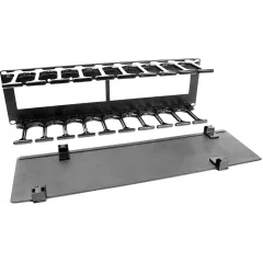 Кабельный органайзер горизонтальный ЦМО ГКО-П-2-9005 пальцы 2U шир.:19" глуб.:116мм