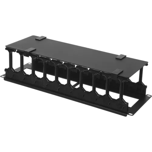 Кабельный органайзер горизонтальный ЦМО ГКО-П-3-9005 пальцы 3U шир.:19" глуб.:116мм