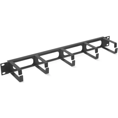 Кабельный органайзер горизонтальный Cabeus JB08-1U-BK кольца 1U шир.:19" глуб.:100мм