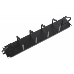 Кабельный органайзер горизонтальный ЦМО ГКО-2-6-9005 односторонний кольца 2U шир.:19" глуб.:85мм