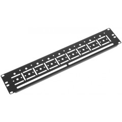 Кабельный органайзер горизонтальный ЦМО ГКО-У-2-9005 односторонний окна 2U шир.:19" глуб.:85мм